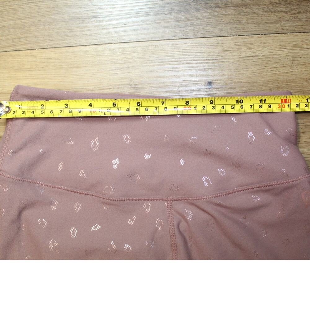 Good American Core Strength Leggings Dusk Rose Gold Leopard Print Size 2 - Picture 4 of 7